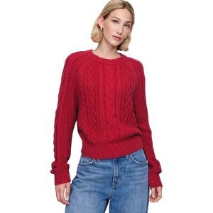 GAP Red Cable Knit Sweater 100% Cotton